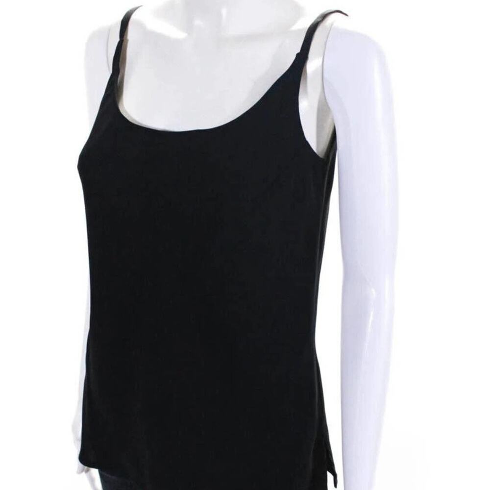 A.J. Bari Vintage 90's Black Draped Slinky Scoop-Neck Camisole Size 6